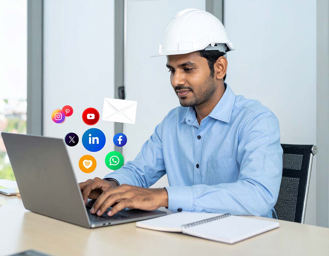 التسويق الرقمي في قطاع البناء والهندسة